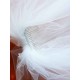 White Three-Tier Tulle Cut Edge Classic Bridal Veils