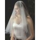 Classic Two Tier Tulle Cut Edge Wedding Veils