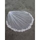 White Lace Tulle Veil Applique Edge Drop Wedding Veil