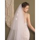 White Waterfall Two-Tier Lace Tulle Wedding Veils
