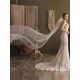 White Waterfall Wedding Veils One-Tier Tulle Bridal Veil