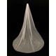 White Waterfall Wedding Veils One-Tier Tulle Bridal Veil