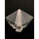 White Tulle Wedding Veils Two-Tier Lace Drop Bridal Veils