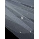 Classic Ivory Two-Tier Pearls Tulle Cut Edge Wedding Veil