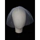 Ivory One-Tier Pearls Tulle Cut Edge Oval Short Wedding Veils