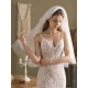 Classic Ivory Two-Tier Lace Tulle Cut Edge Wedding Veils