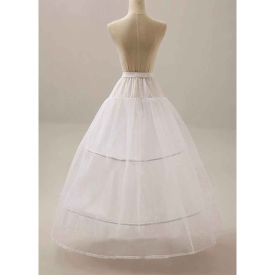 White Ball Gown crinoline 2 hoop 2 Tier bridal slip Wedding Petticoat