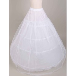 White Ball Gown Style Bridal Petticoat with Drawstring Waist