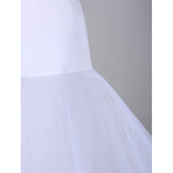 White Tulle A-Line Slip One Size Wedding Petticoat