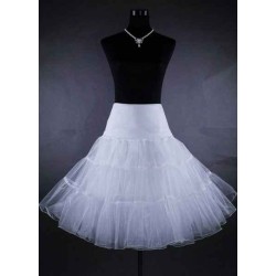 Short White Taffeta Boneless A Line Wedding Petticoats