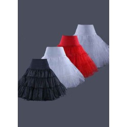 Short White Taffeta Boneless A Line Wedding Petticoats