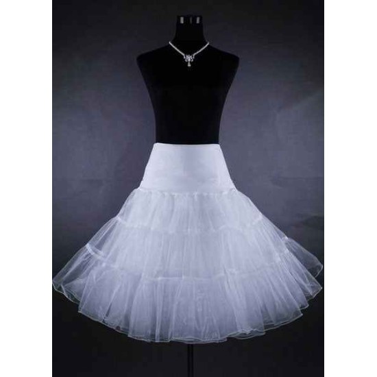 Short White Taffeta Boneless A Line Wedding Petticoats