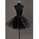 Short Black Taffeta A Line Boneless Two Tier Wedding Petticoats