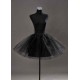 Short Black Taffeta A Line Boneless Two Tier Wedding Petticoats