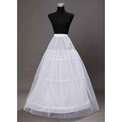 Ivory Taffeta A Line 1 Layer 3 Hoop Wedding Petticoats
