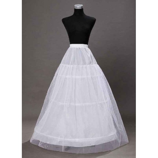Ivory Taffeta A Line 1 Layer 3 Hoop Wedding Petticoats