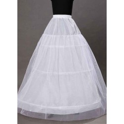 Ivory Taffeta A Line 1 Layer 3 Hoop Wedding Petticoats
