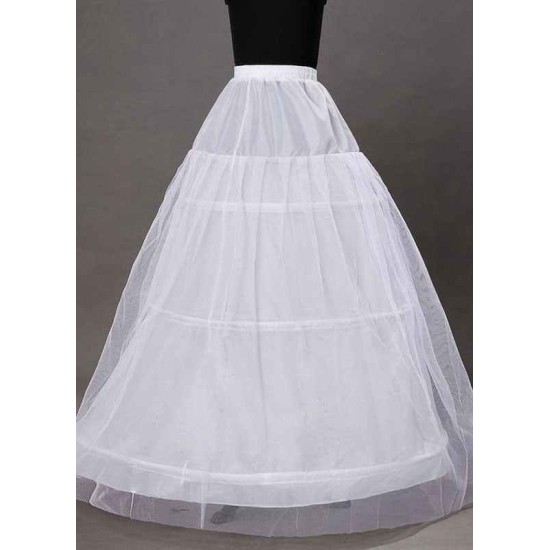 Ivory Taffeta A Line 1 Layer 3 Hoop Wedding Petticoats