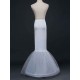Ivory Tulle Long Mermaid 1 Layer 2 Hoop Wedding Petticoat