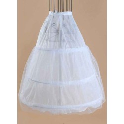 Tulle Ivory A Line Layer 3 Hoop Wedding Petticoat