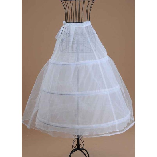 Tulle Ivory A Line Layer 3 Hoop Wedding Petticoat