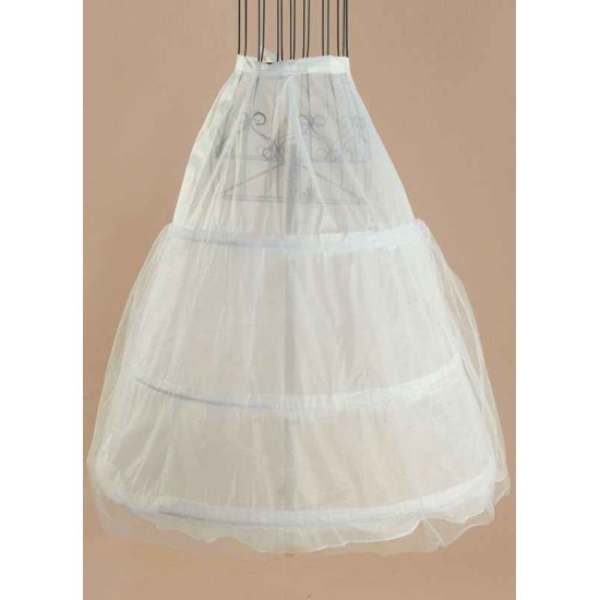 Tulle Ivory A Line Layer 3 Hoop Wedding Petticoat