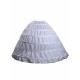 White Long White Full Gown 6 Hoop Bridal Crinoline Slip Wedding Petticoat