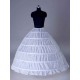 White Long White Full Gown 6 Hoop Bridal Crinoline Slip Wedding Petticoat