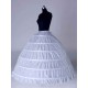 White Long White Full Gown 6 Hoop Bridal Crinoline Slip Wedding Petticoat