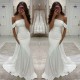 Elegant White Off-the-Shoulder Mermaid Wedding Dress Online