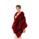 Faux Fur Burgundy Wedding Shawl Fluffy Bridal Wrap Shrug