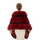 Faux Fur Burgundy Wedding Shawl Fluffy Bridal Wrap Shrug