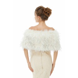 Light Gray Wedding Wrap Accessories Faux Fur Bridal Cover Ups