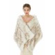 Light Brown Wedding Wrap Faux Fur Sleeveless Open Front Bridal Shawl