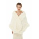Ivory Faux Fur Wedding Shawl For Bride