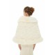 Ivory Faux Fur Wedding Shawl For Bride