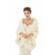 Ivory Faux Fur Wedding Shawl For Bride
