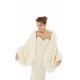 Ivory Faux Fur Wedding Shawl For Bride