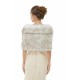 Faux Fur Jacket Women White Wrap Shawl Winter Cover Ups