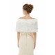 Ivory Faux Fur Wedding Shawl Open Front For Bride