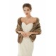 Brown Wedding Shrug Faux Fur Stole Fluffy Bridal Wrap Shawl