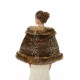 Faux Fur Stole Wedding Angora Bridal Leopard Winter Wrap