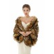Faux Fur Stole Wedding Angora Bridal Leopard Winter Wrap