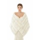 Winter Faux Fur Wedding White Bridal Wrap