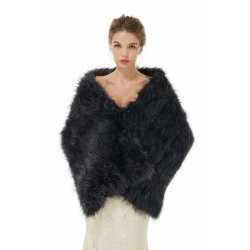 Alice- Winter Faux Fur Wedding Wrap