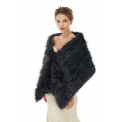 Alice- Winter Faux Fur Wedding Wrap