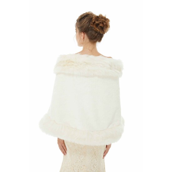 Alis- Winter Faux Fur Wedding Wrap