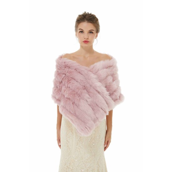 Alyssa- Winter Faux Fur Wedding Wrap