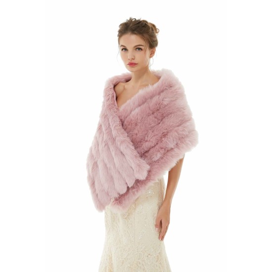Alyssa- Winter Faux Fur Wedding Wrap