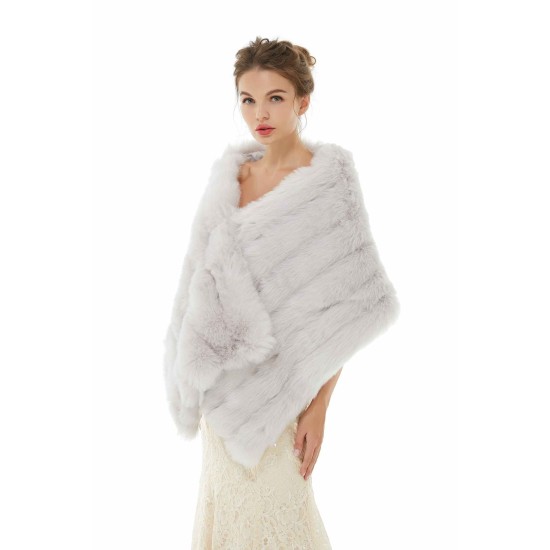 Amelia - Winter Faux Fur Wedding Wrap